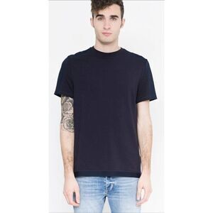 Quinn Kanodia Fabric Blocked T-Shirt QM71726-001-M5 Men’s Smal Short Sleeve Blue